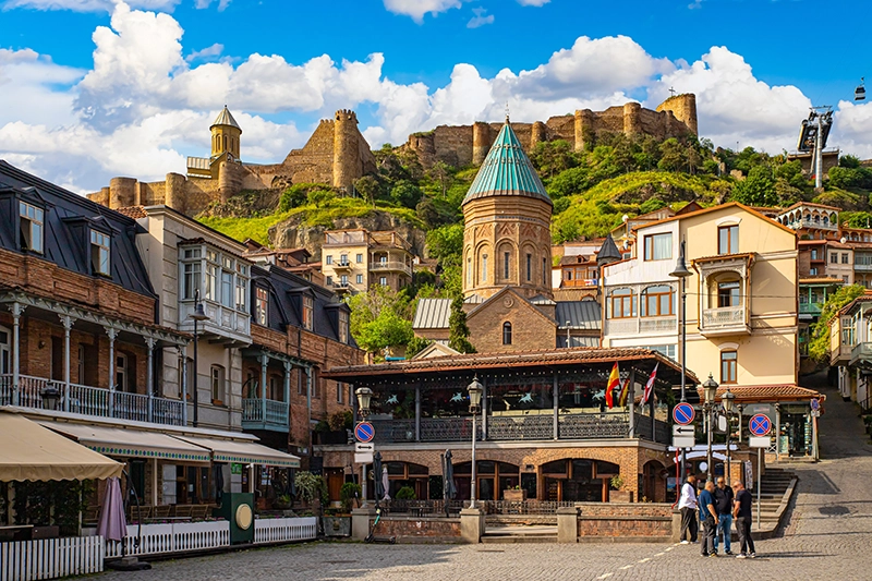 Historical streets of Tbilisi, the capital of Georgia
