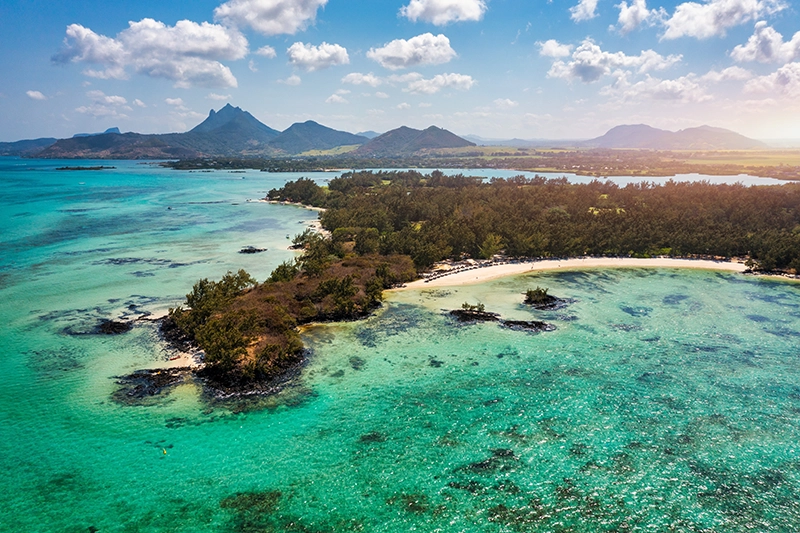 Indian Ocean, Africa. Ile aux Cerf in Mauritius